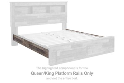 Derekson - Multi Gray - Queen/King Platform Rails