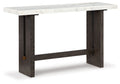 Burkhaus - Sofa Table - White / Dark Brown