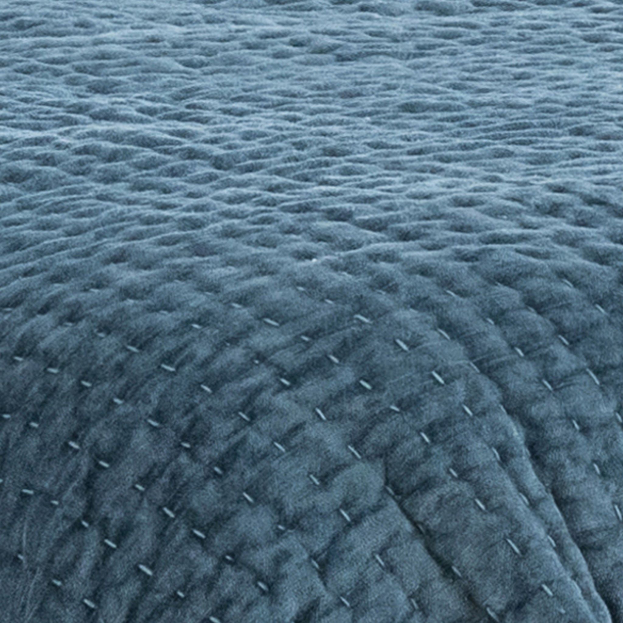 Bari - Velvet Sham - Stone Blue