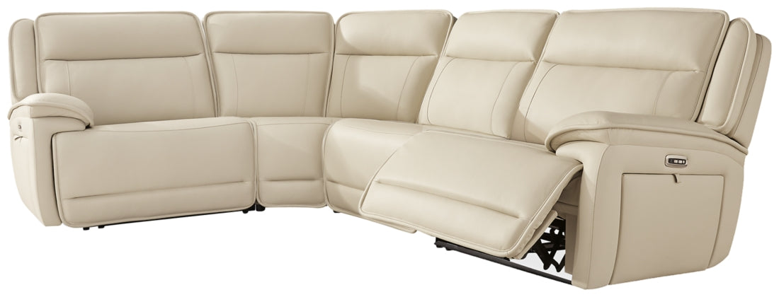 Double Deal Almond Modular Power Reclining Sectional