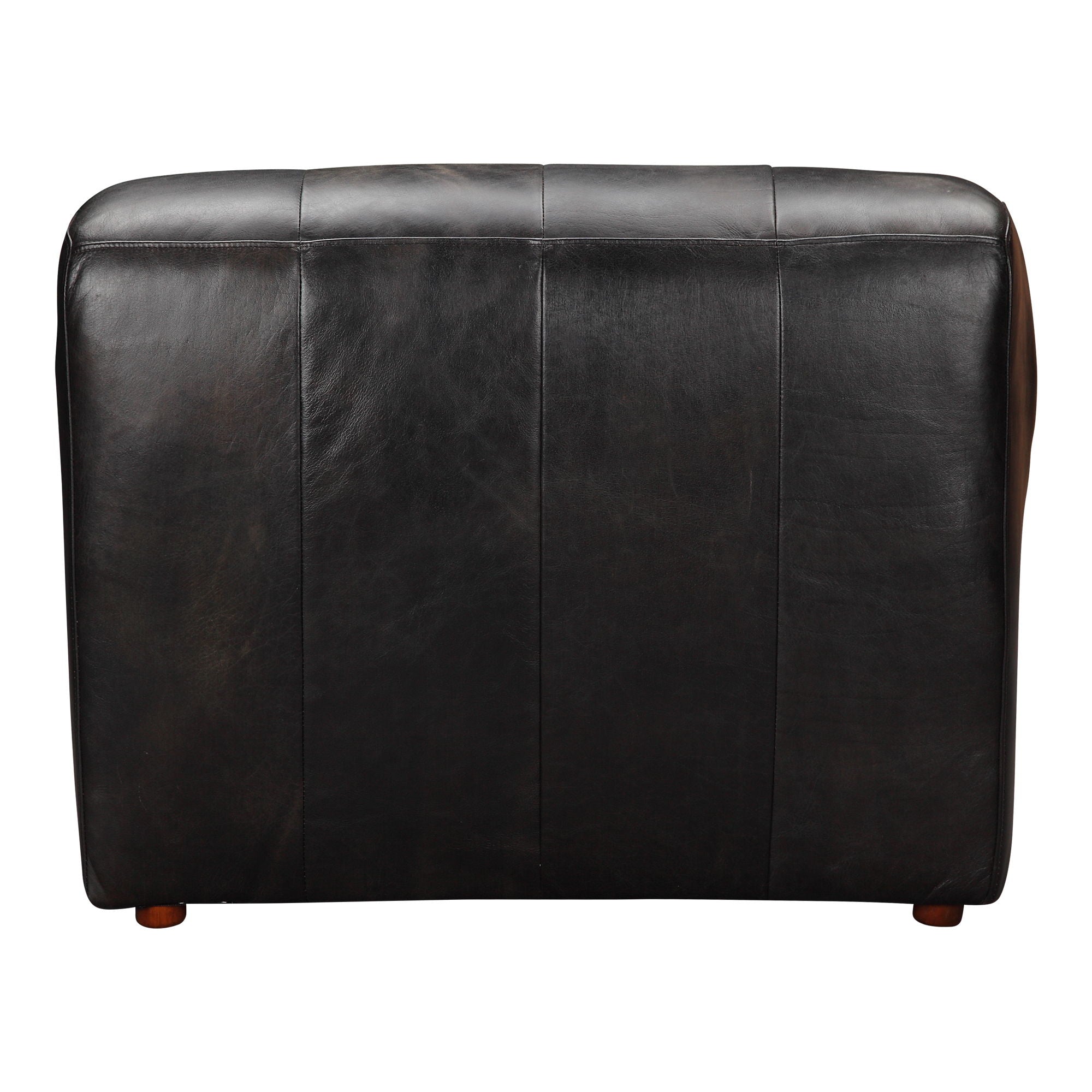 Ramsay - Leather Armless Chair - Antique Black