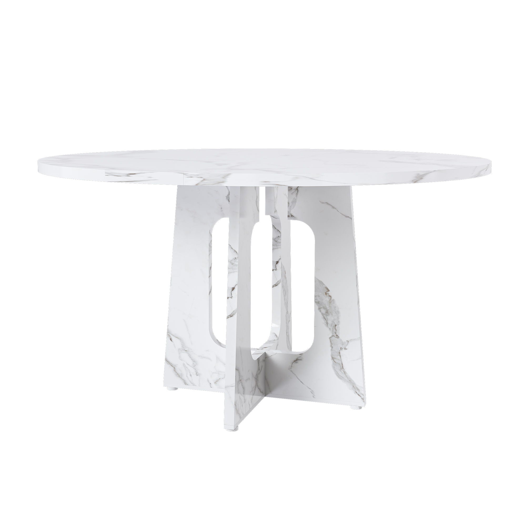 Round Dining Table For 4 - White