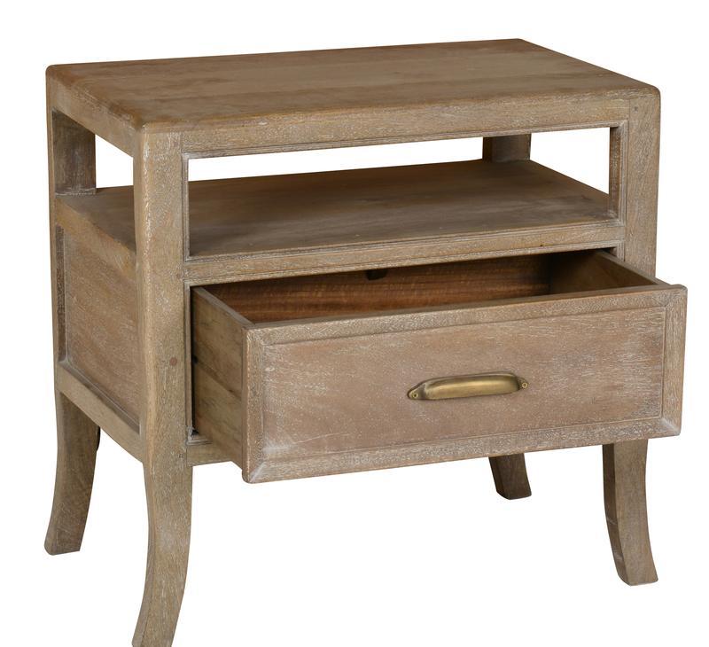 Francesca - 1 Drawer Nightstand - Vintage Taupe