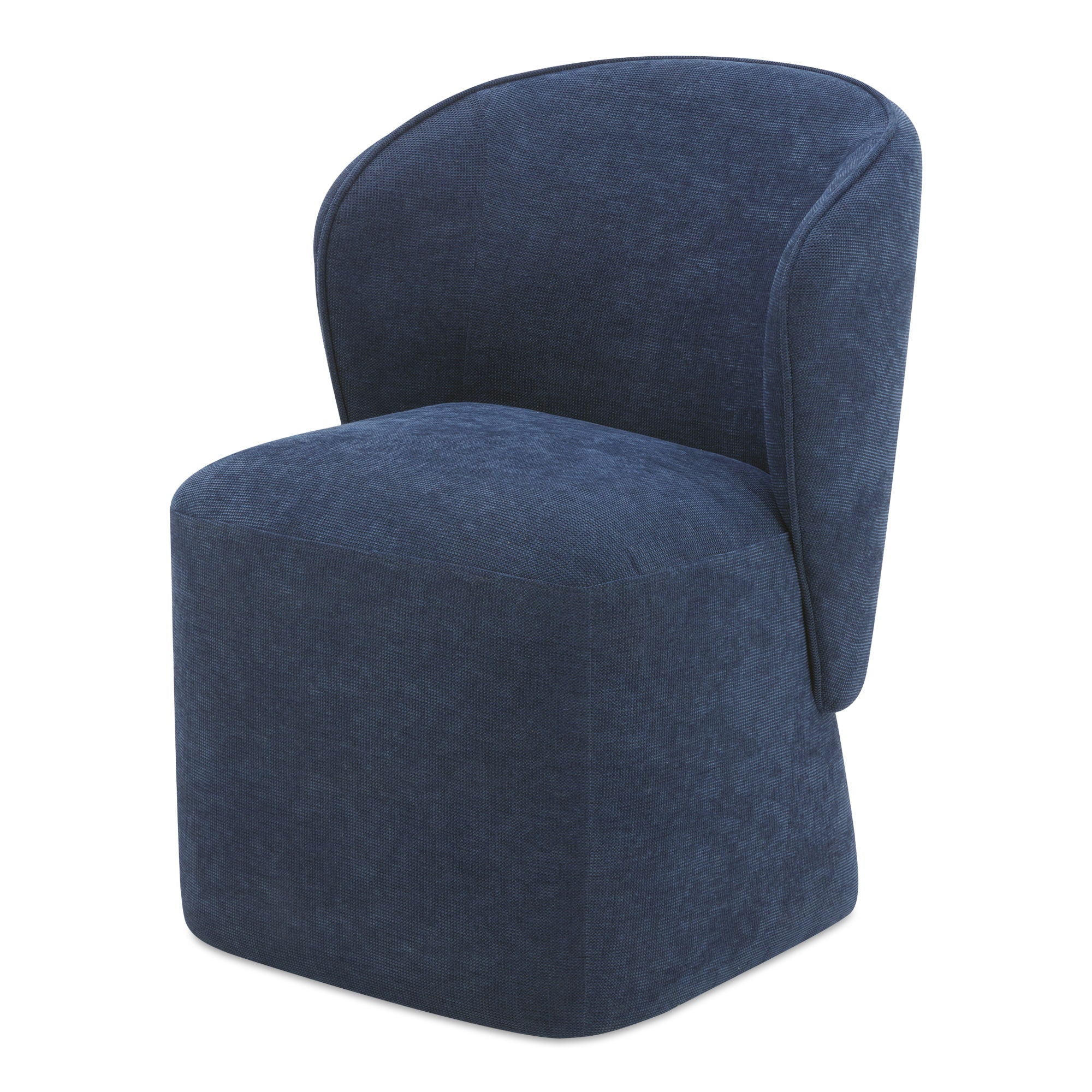 Larson - Rolling Dining Chair Performance Fabric - Helio Midnight