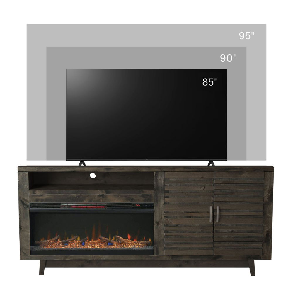 Avondale - Electric Fireplace TV Console, For TVs Up To 95" - Charcoal Brown