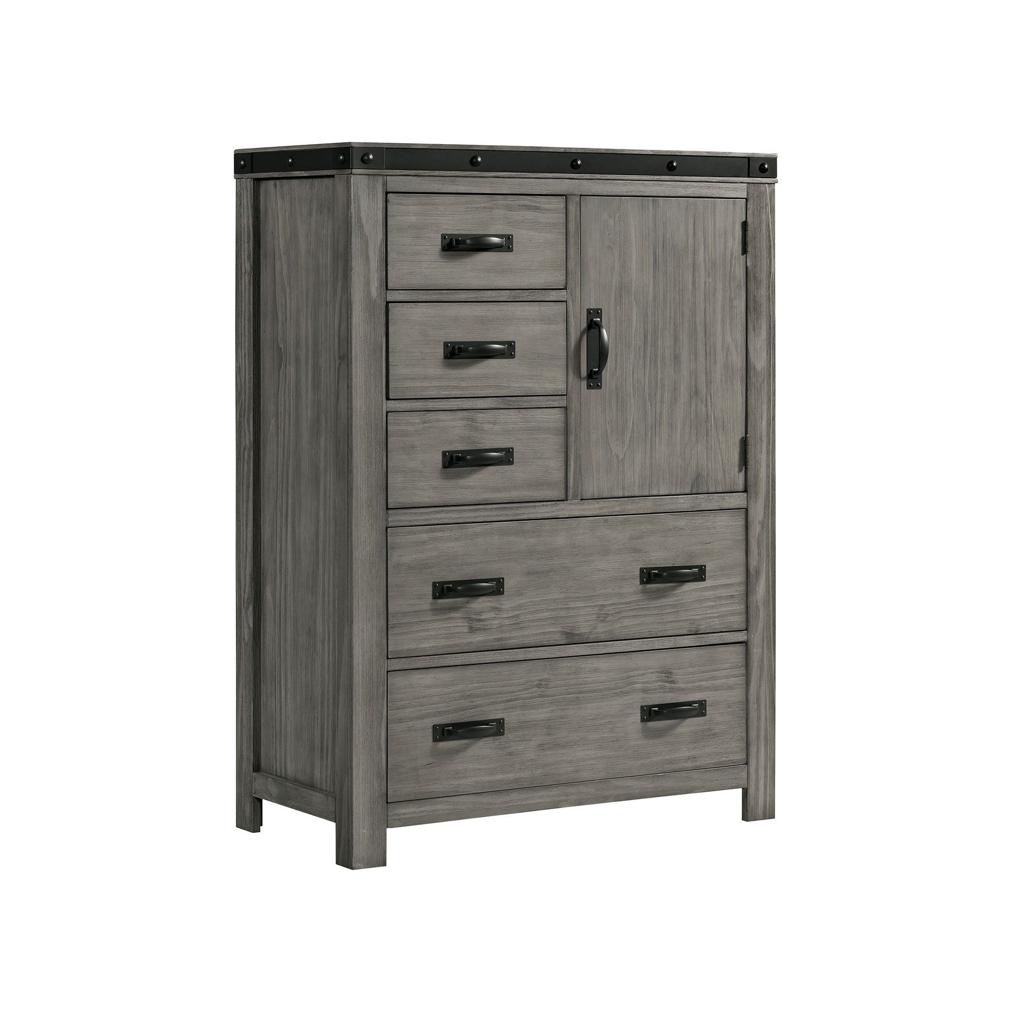 Wade - 5-Drawer Gentlemen Chest - Black Finish