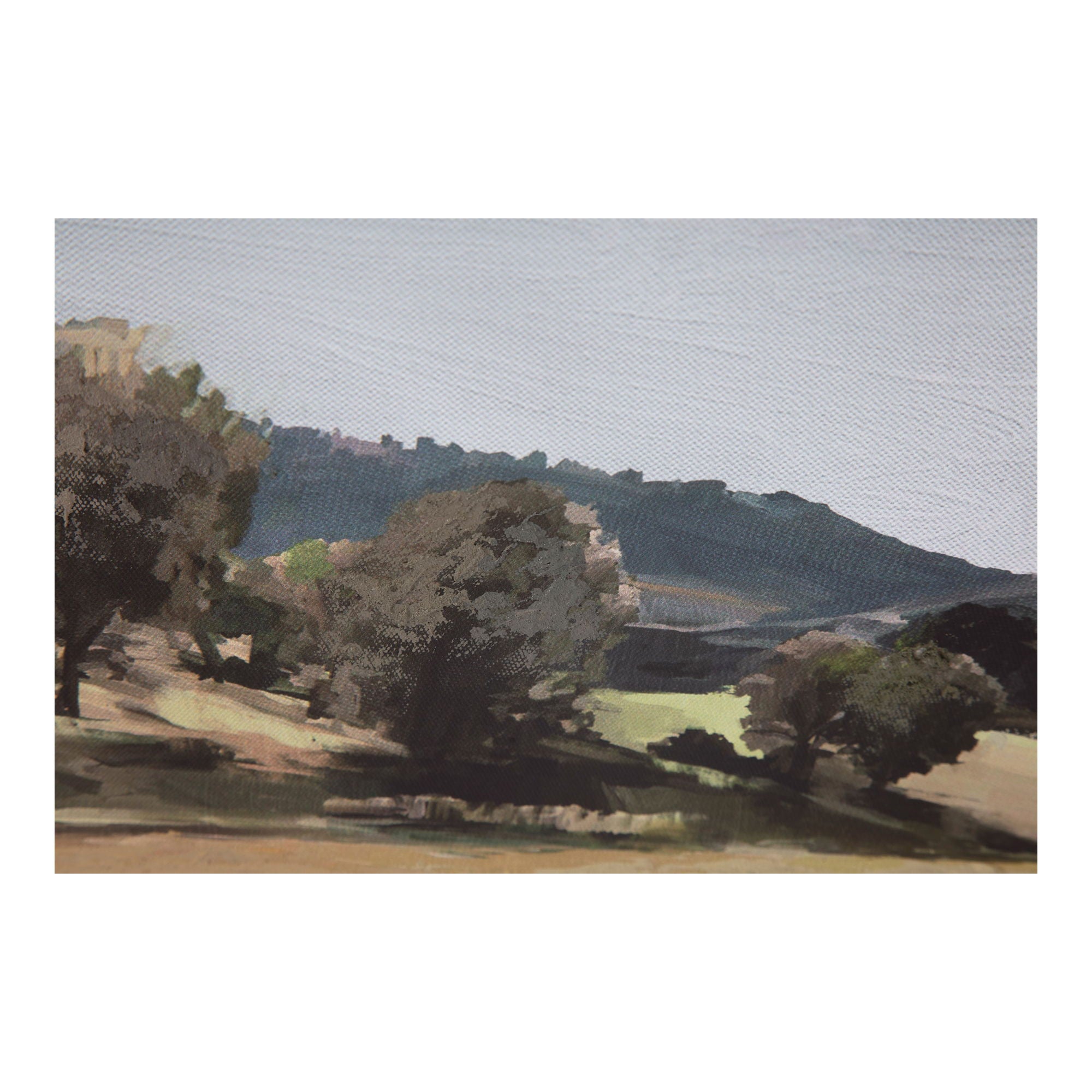 Vast Country - Framed Painting - White