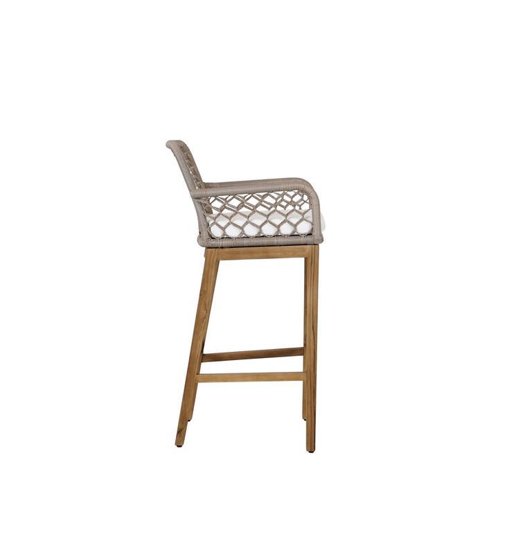 Paulo - Bar Stool - Light Brown & White