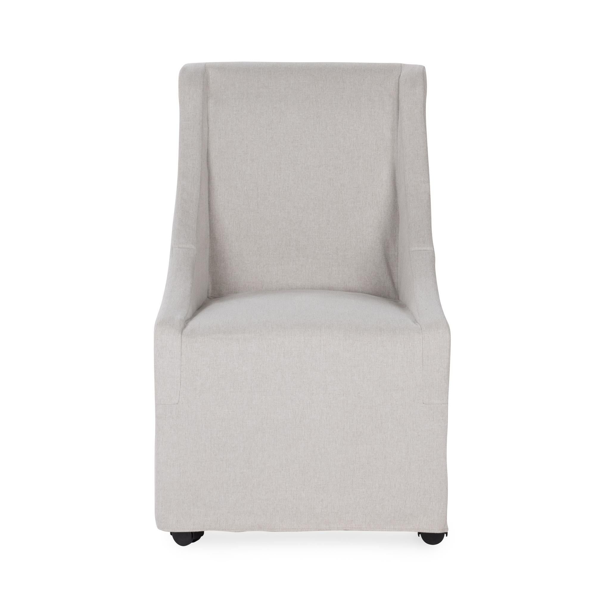 Warwick - Upholstered Rolling Dining Chair