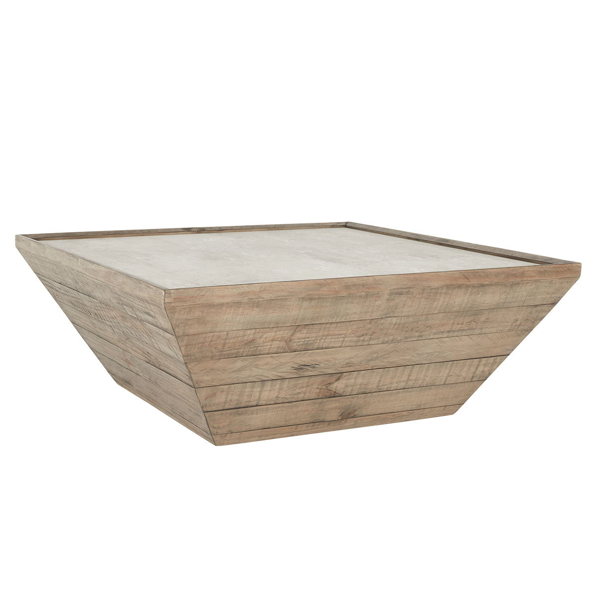 Dalton - Square Wood Coffee Table - Natural/Antique White