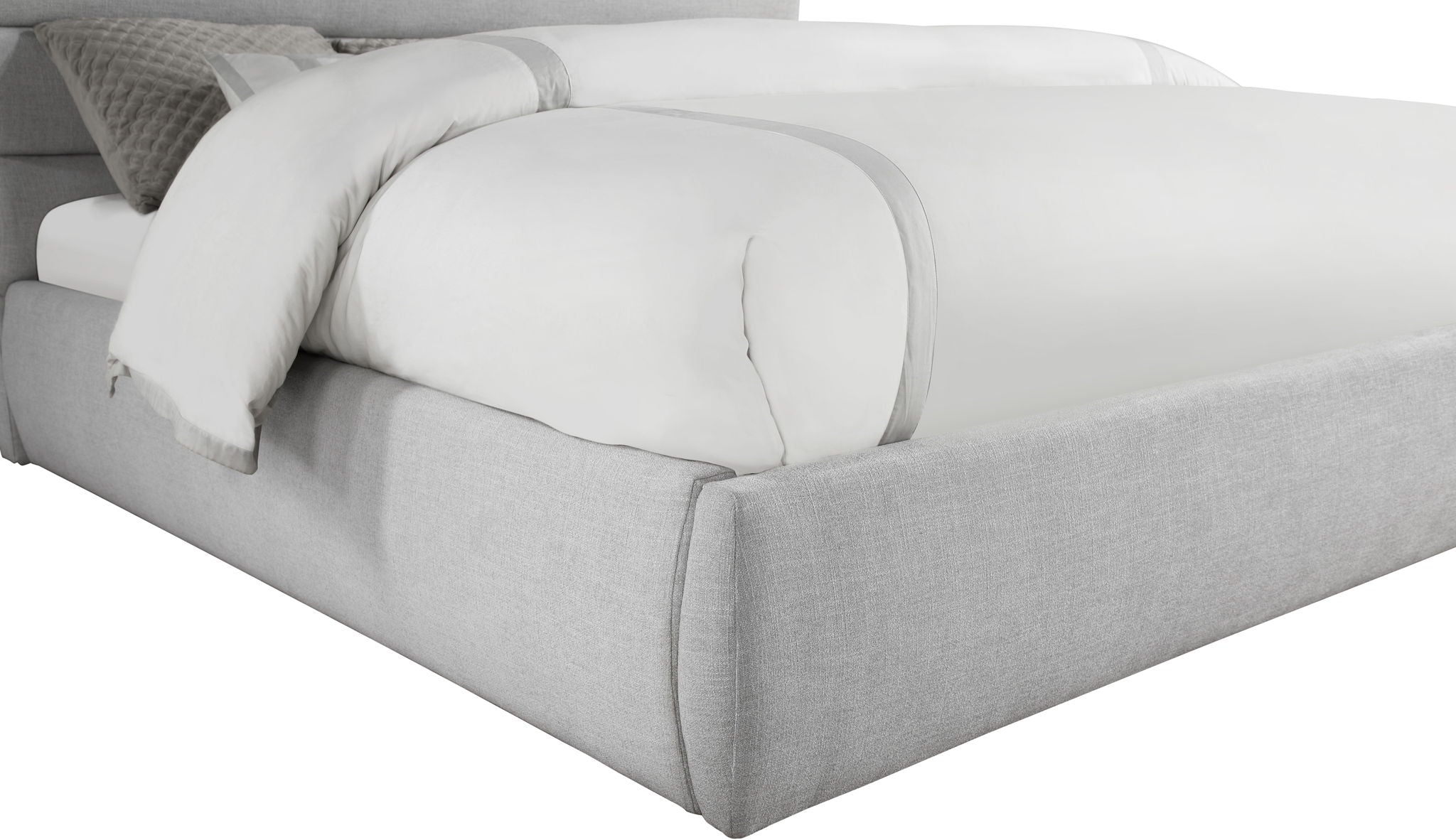 Adam - Linen Fabric Bed With 52" Headboard