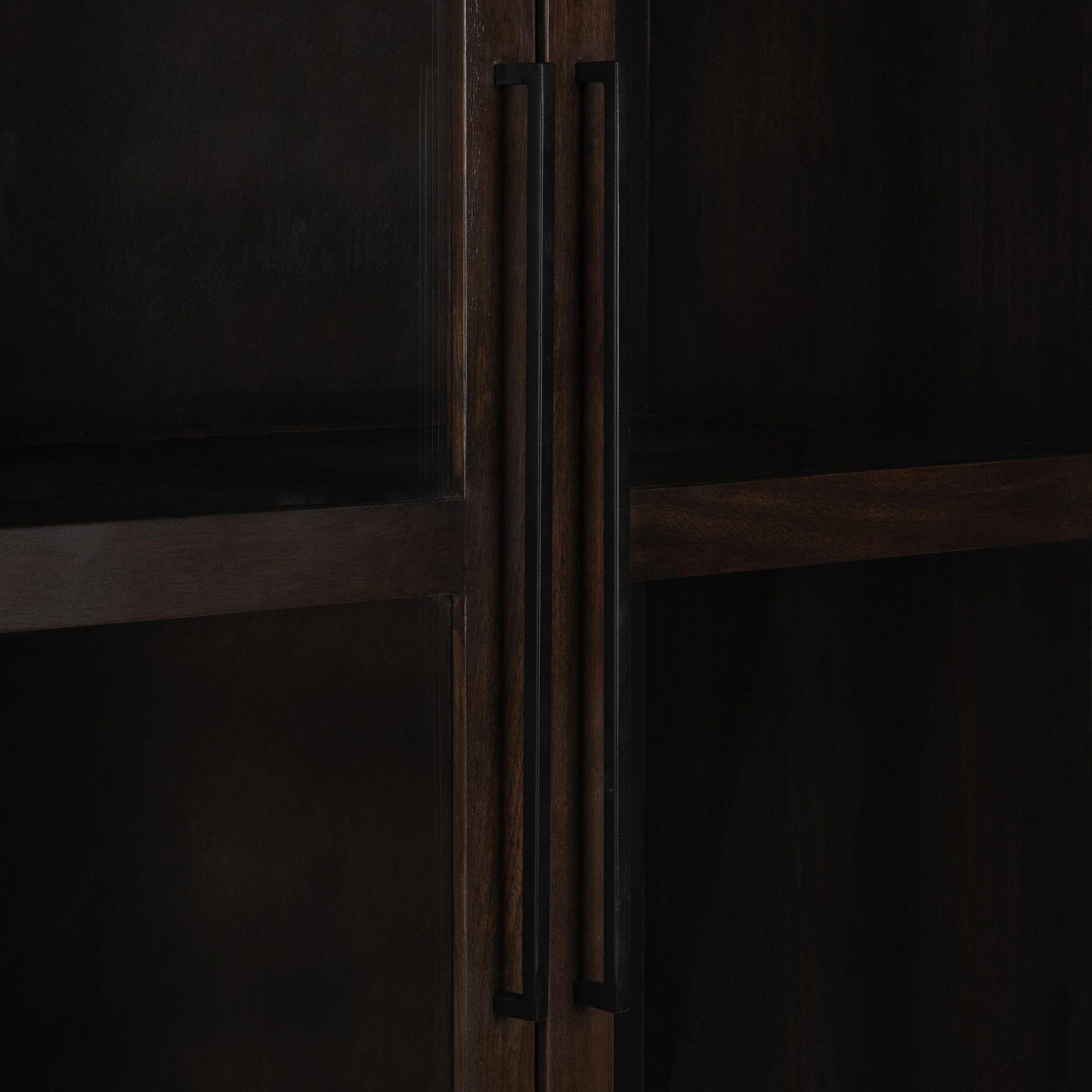 Rogers - Solid Wood Tall Cabinet - Dark Brown