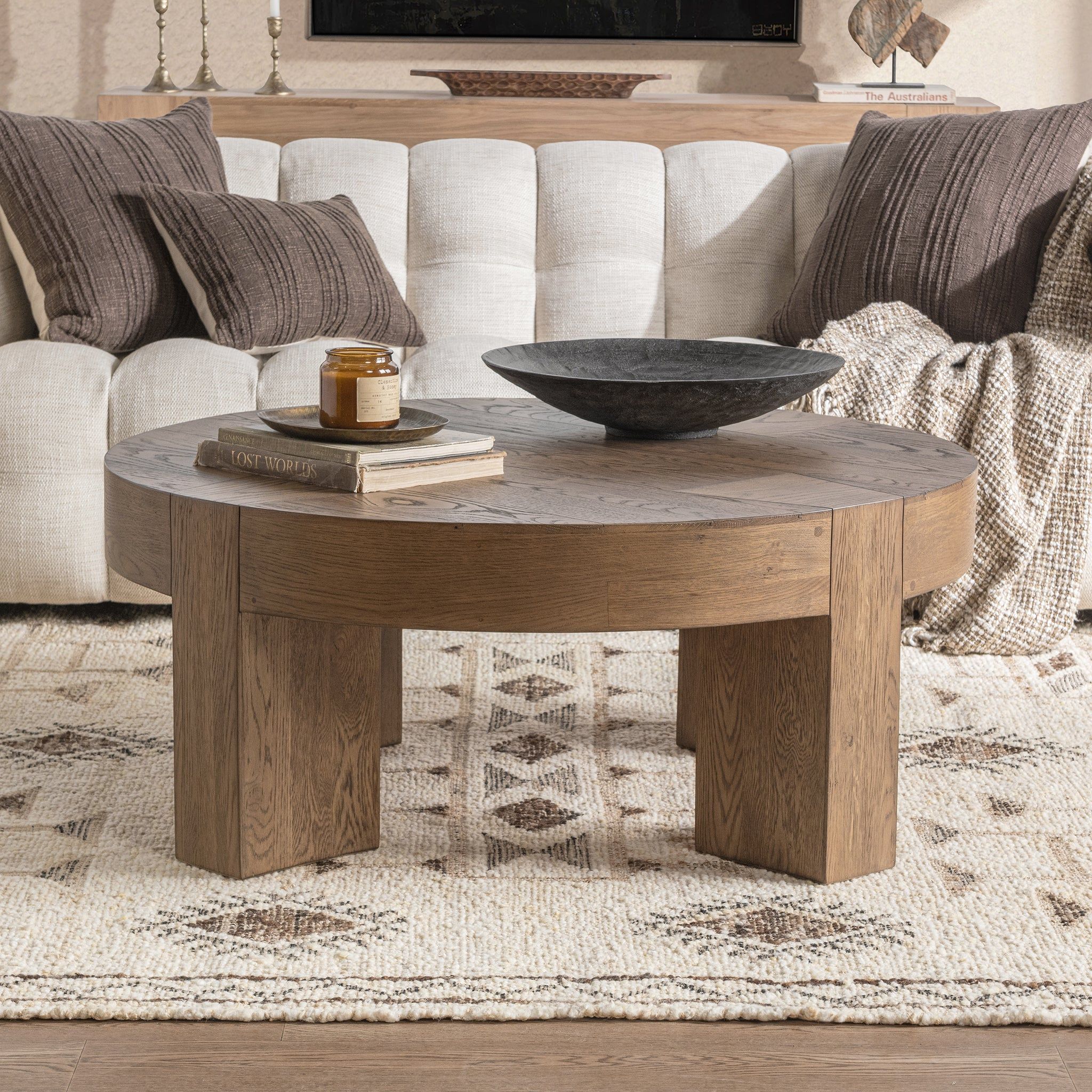 Bristol - Round Coffee Table - Cafe Brown