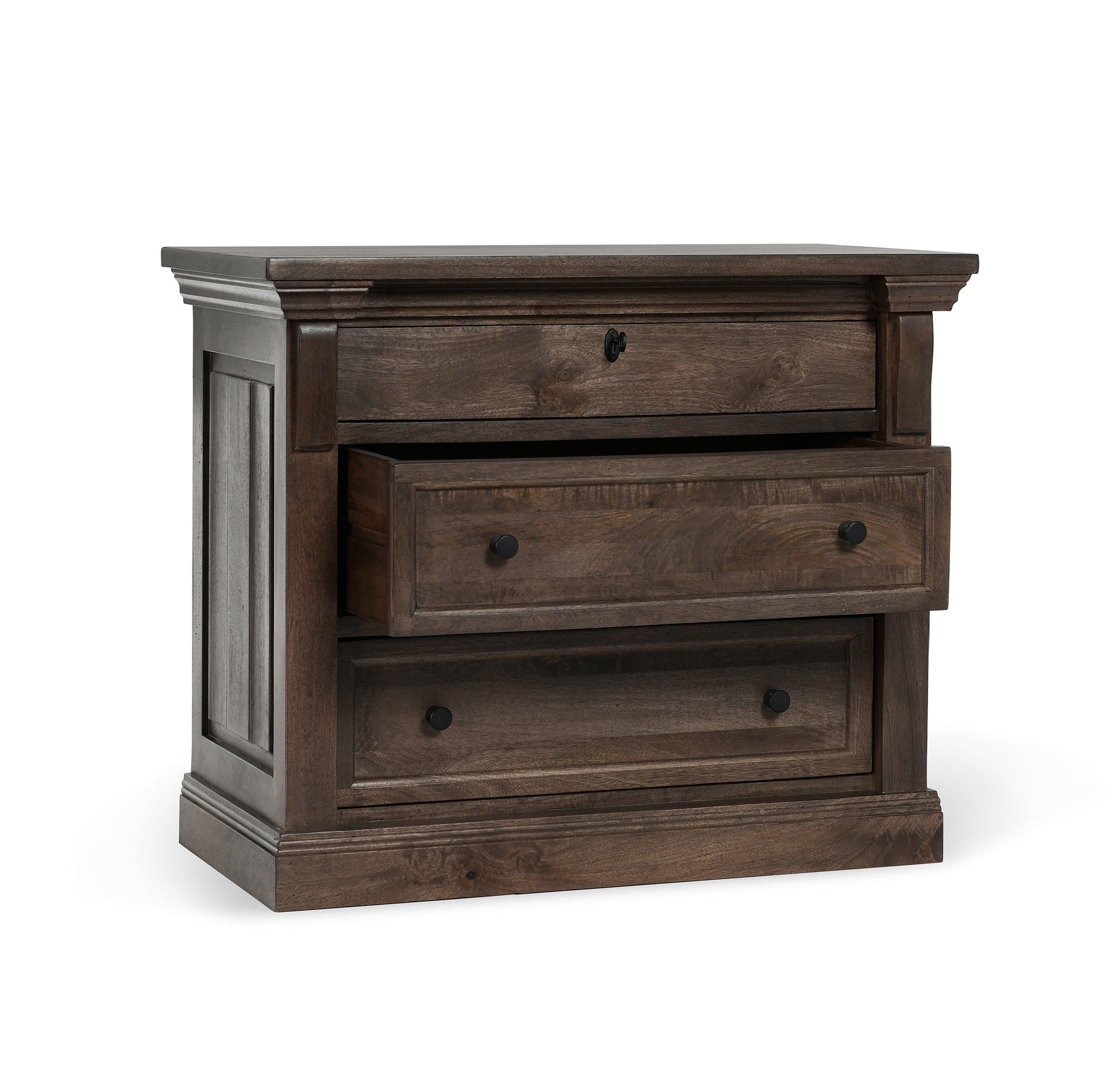 Adelaide - Wood 3 Drawer Nightstand - Cocoa Brown