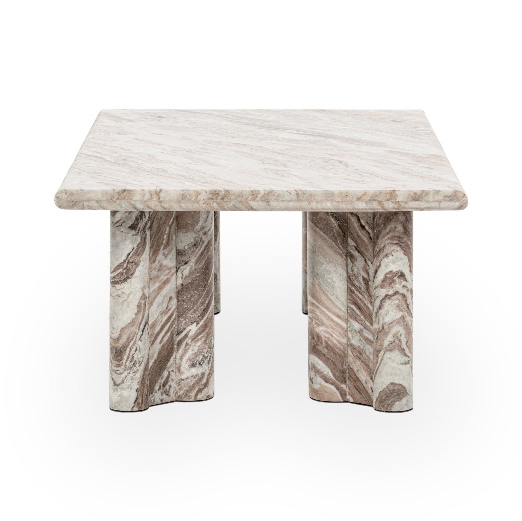 Bowman - Marble Rectangular Coffee Table - Rusty Gray