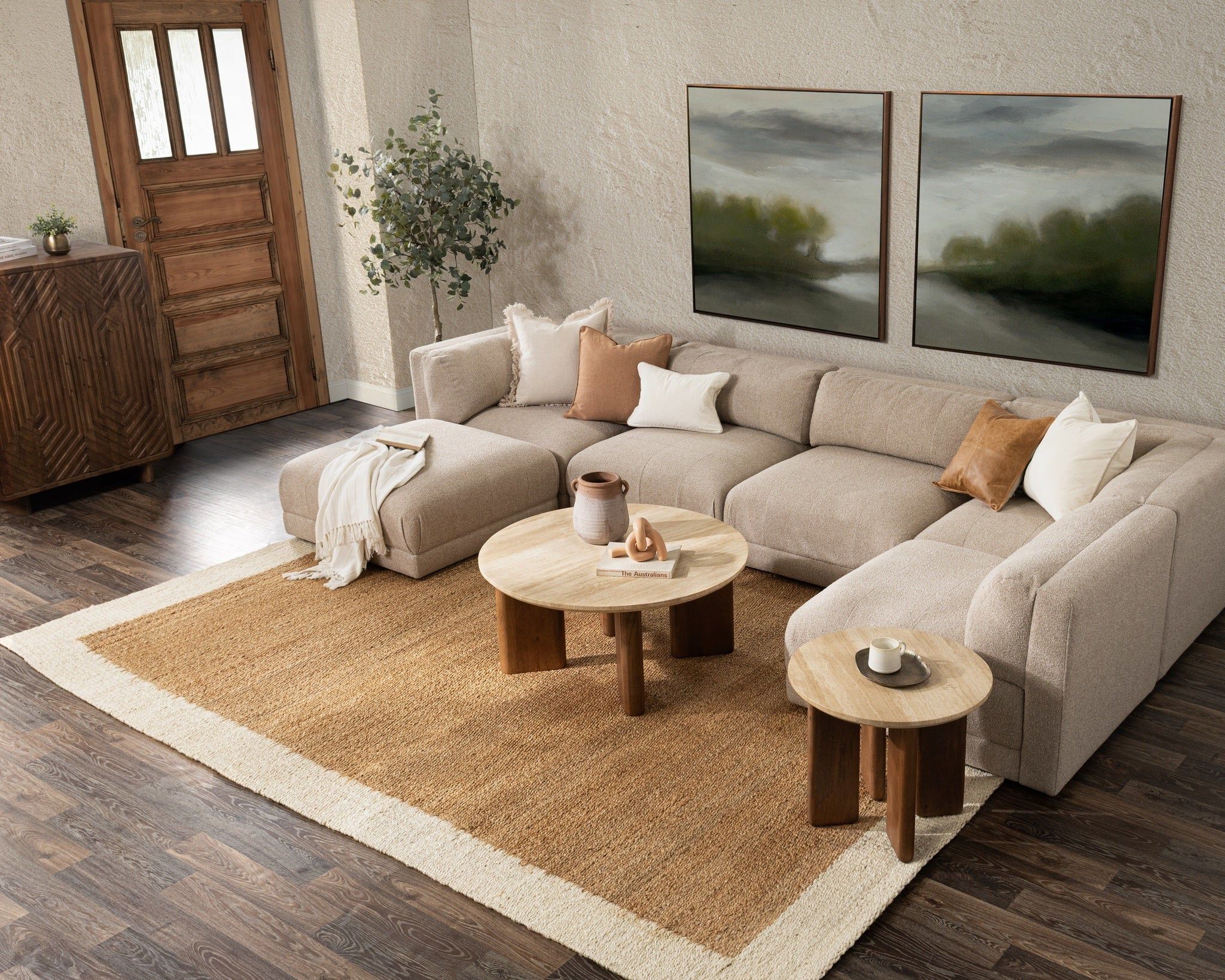 Adalynne - Upholstered 6 Piece Sectional - Buttermilk