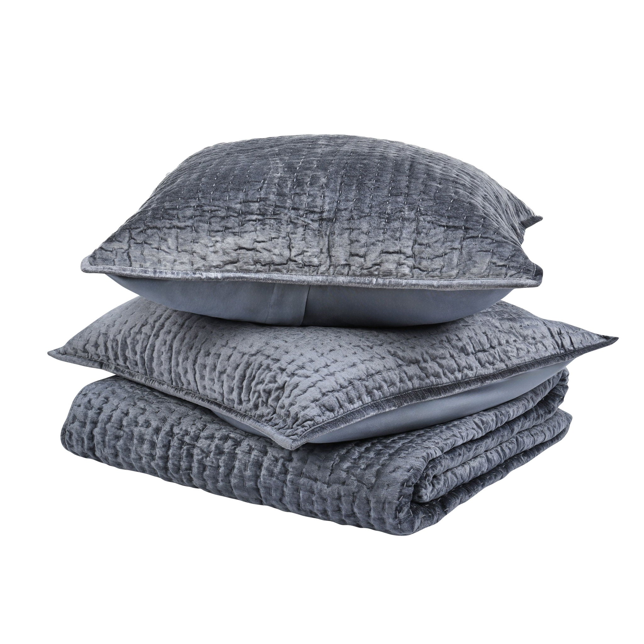 Bari - Velvet Queen Quilt - Sea Fog
