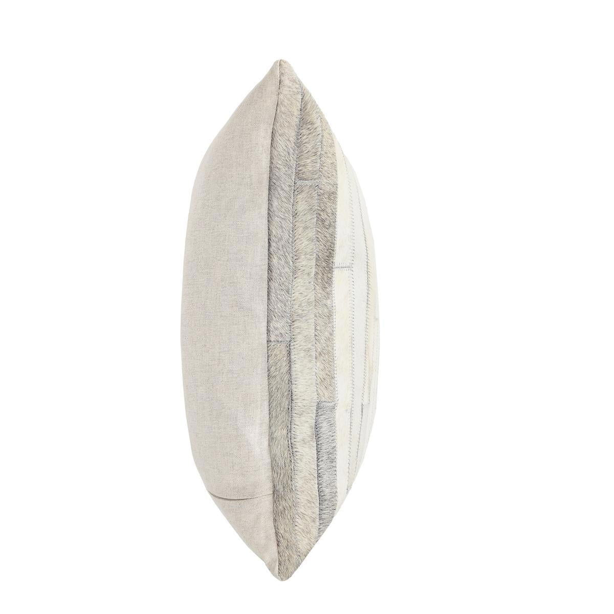 Meru - 20" x 20" Hide Pillow - Tan Multi