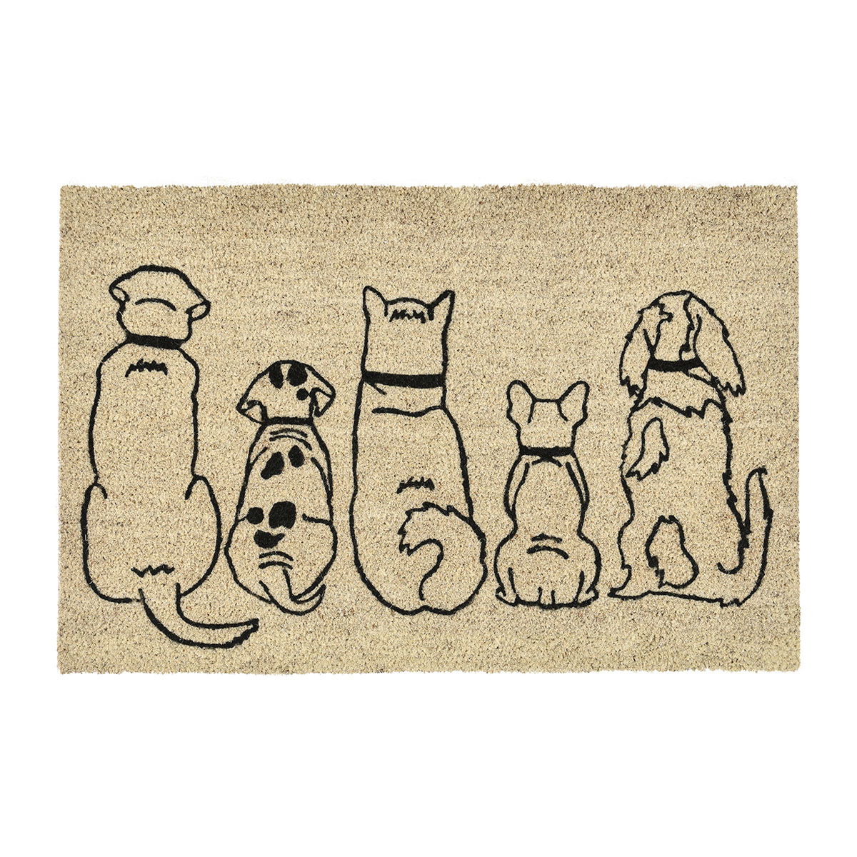 Doormats - Pup Club Doormat - Black/Sand