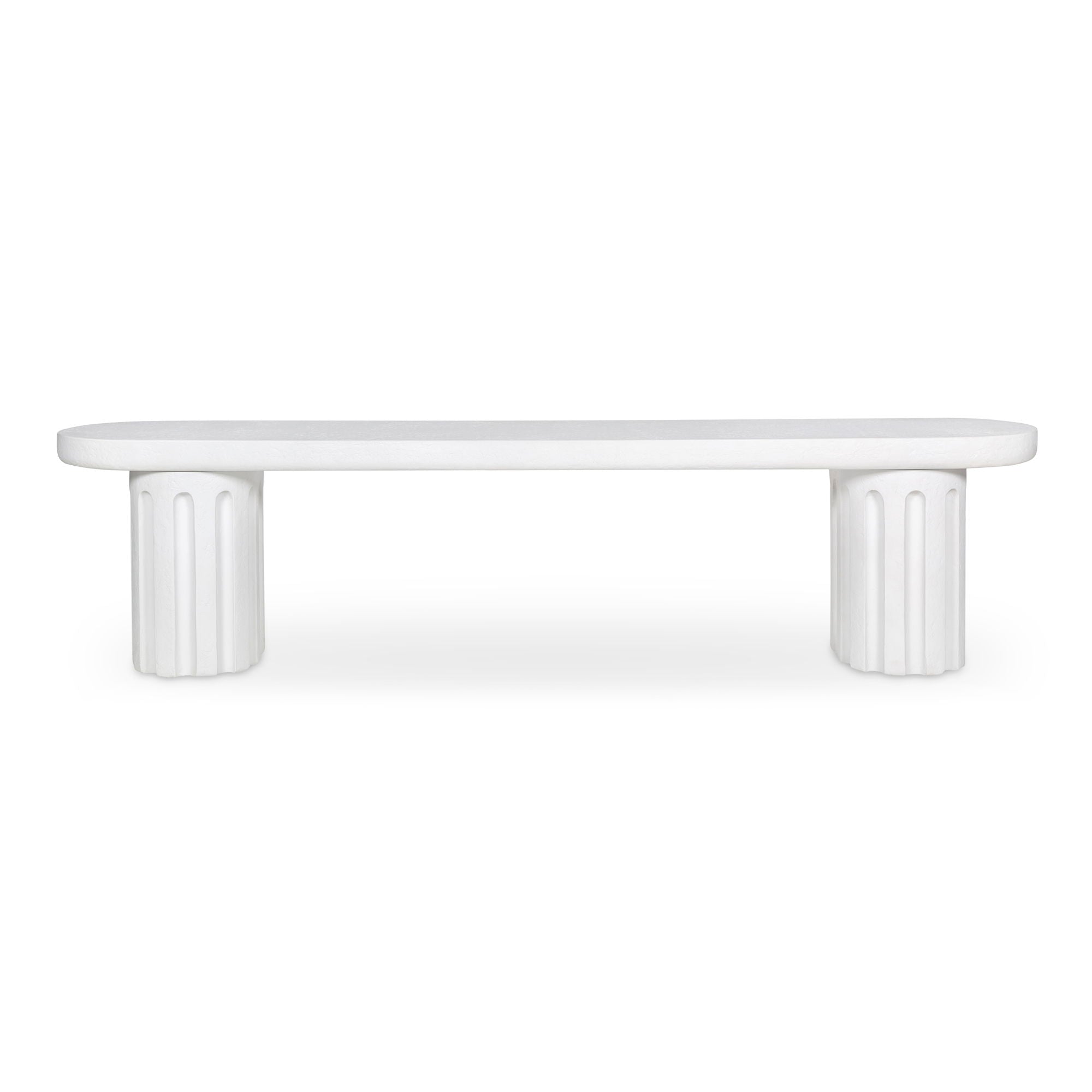 Eris - Outdoor Dining Bench - White