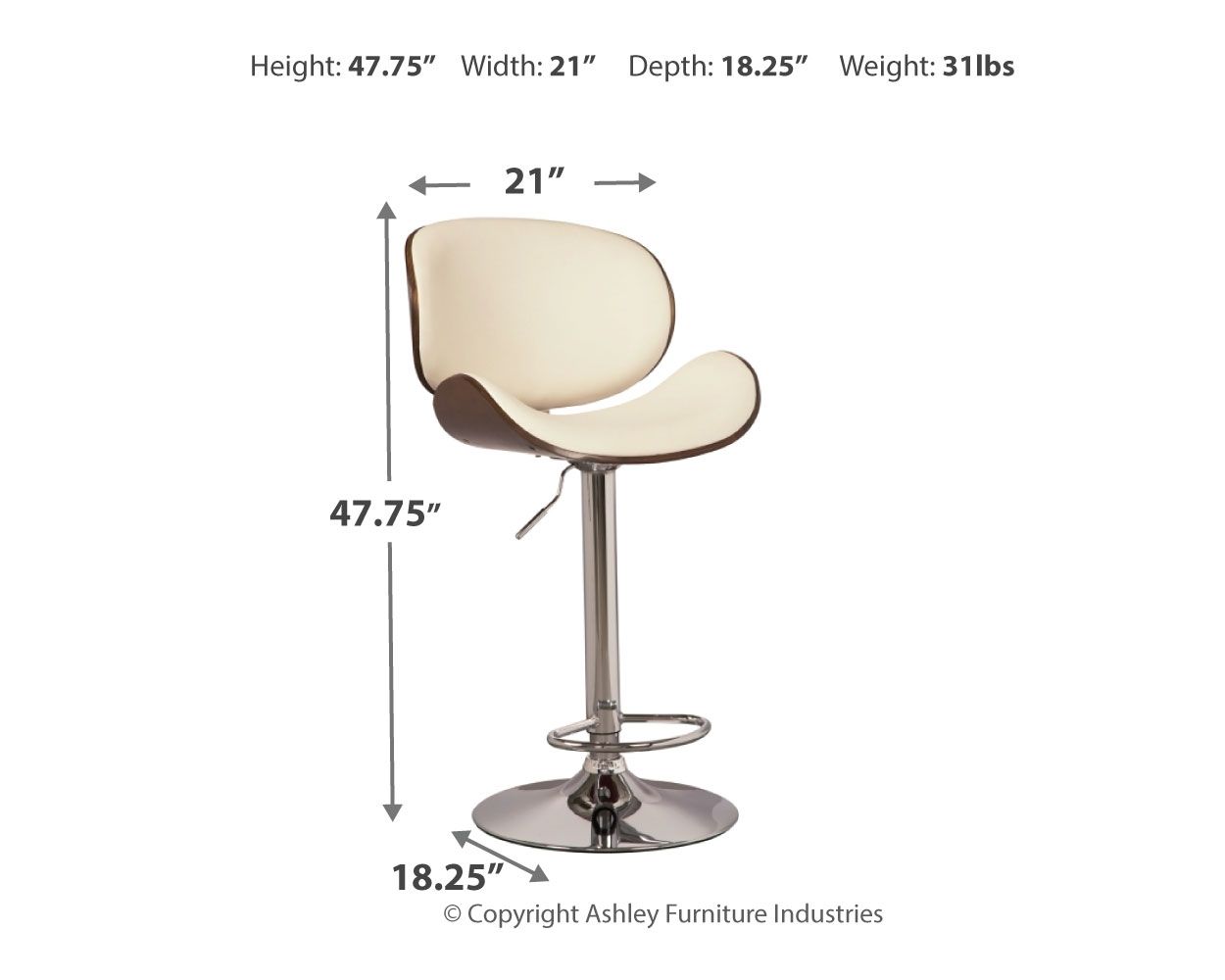 Bellatier - Adjustable Height Barstool