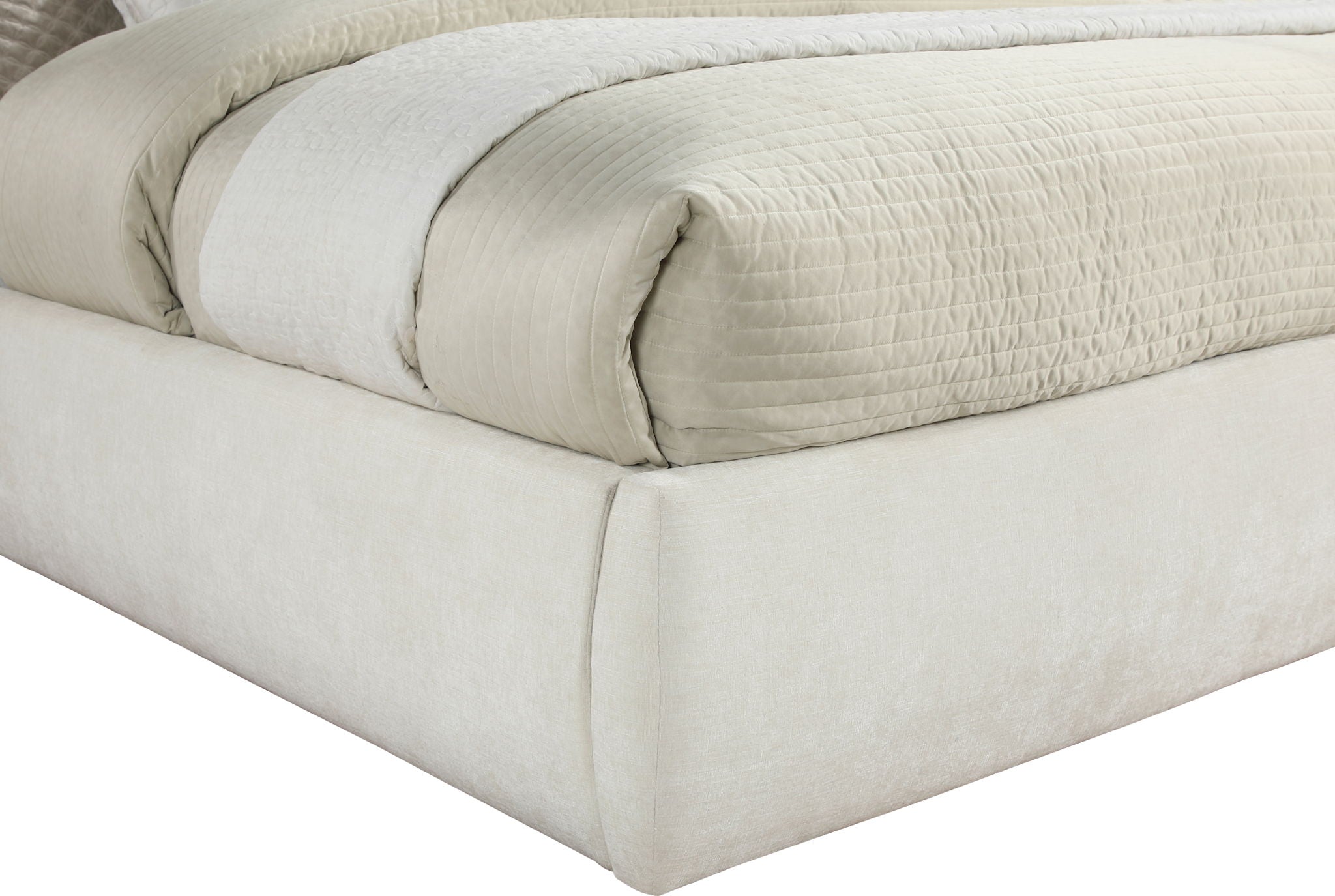 Adam - Chenille Fabric Bed With 52" Headboard