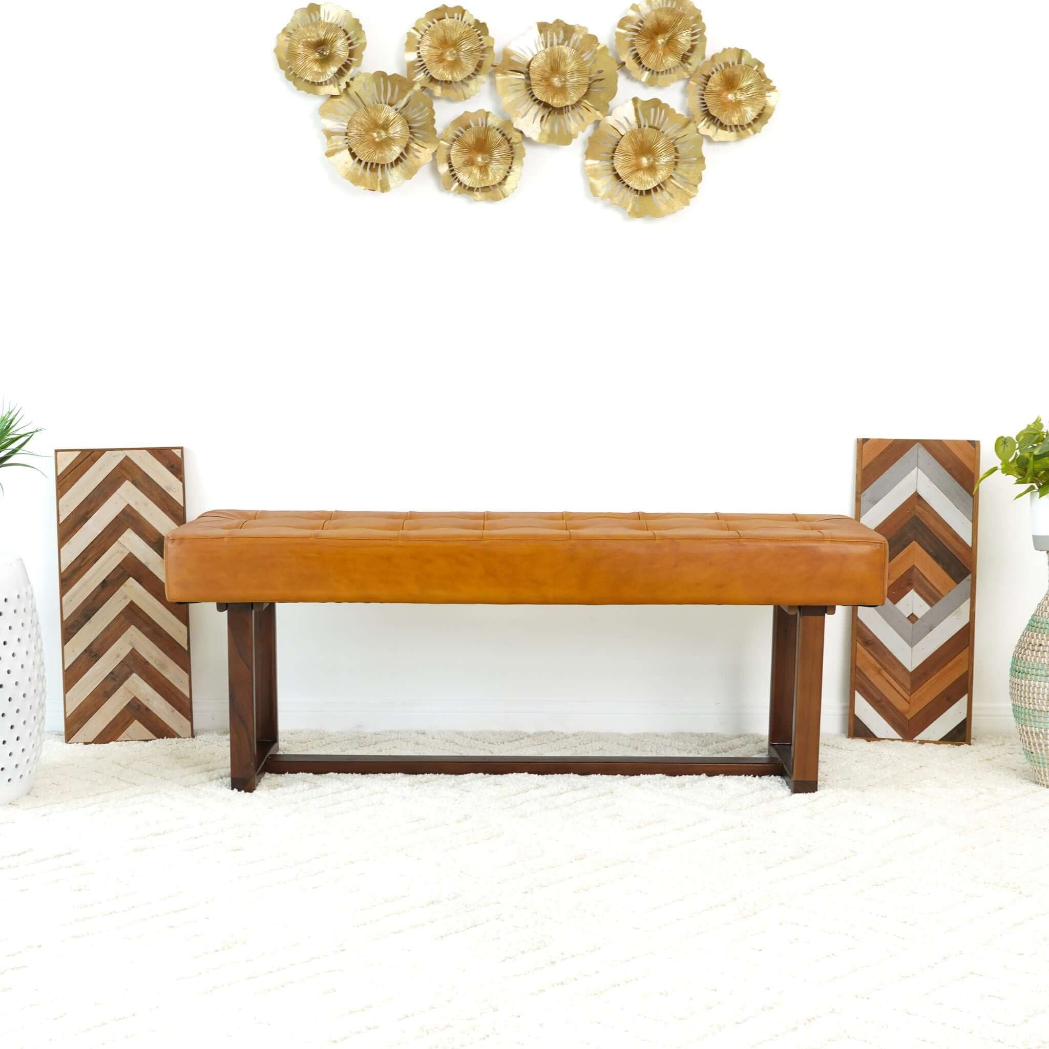 Cameron - Bench - Brown / Tan