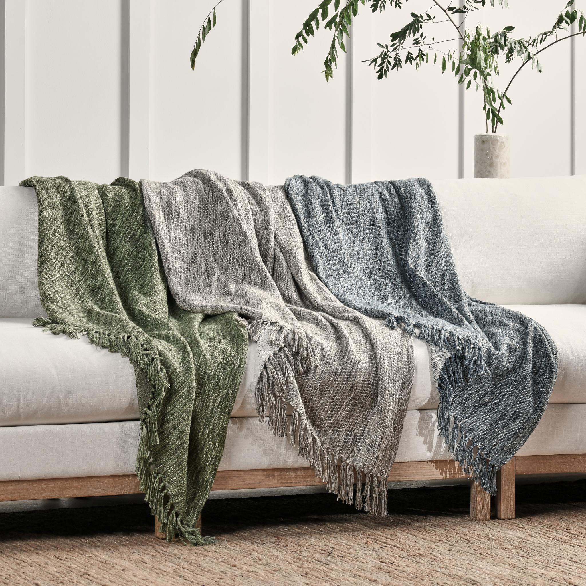 Throws - TC Sharma Throw - Denim Blue