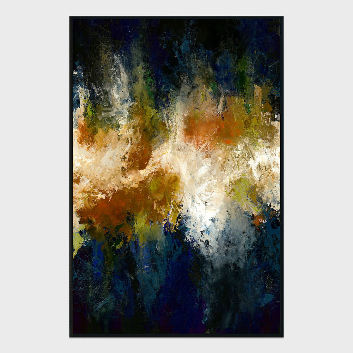 Warren - 48" x 72" Canvas Art - Blue