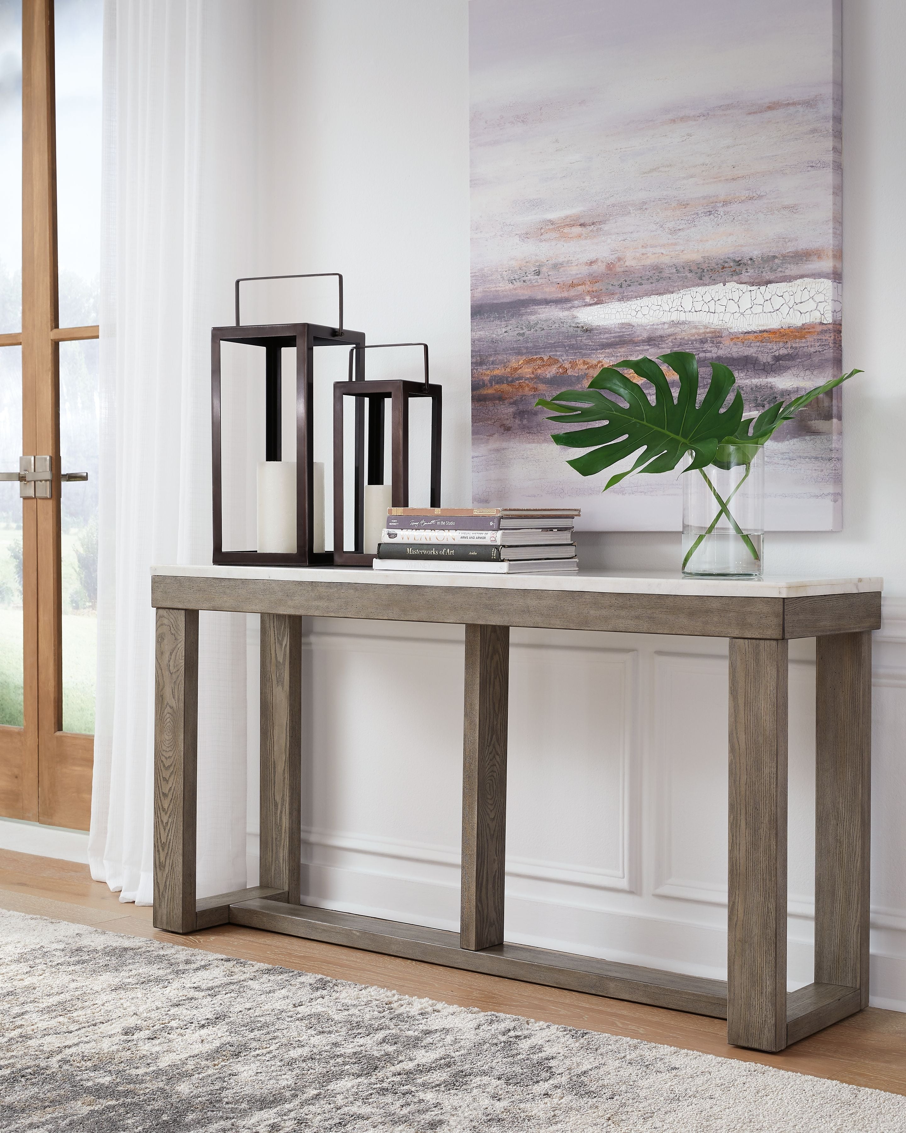 Loyaska - Brown/ivory - Sofa Table