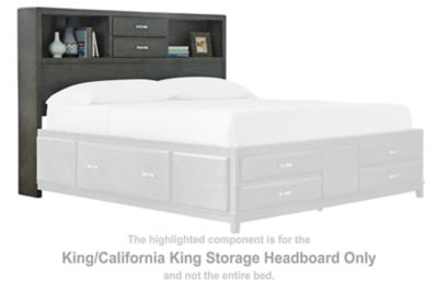 Caitbrook - Gray - King/Cal King Storage HDBD