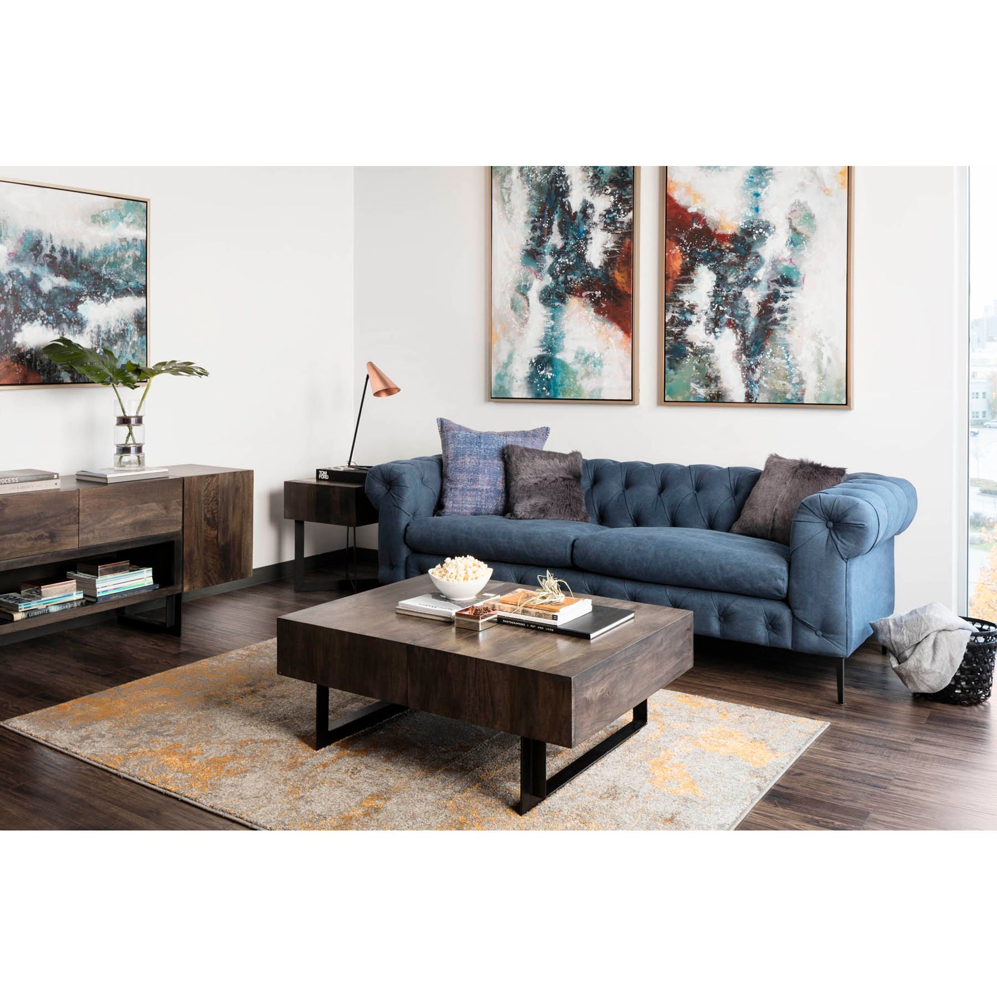 Tiburon - Storage Coffee Table - Dark Gray Brown