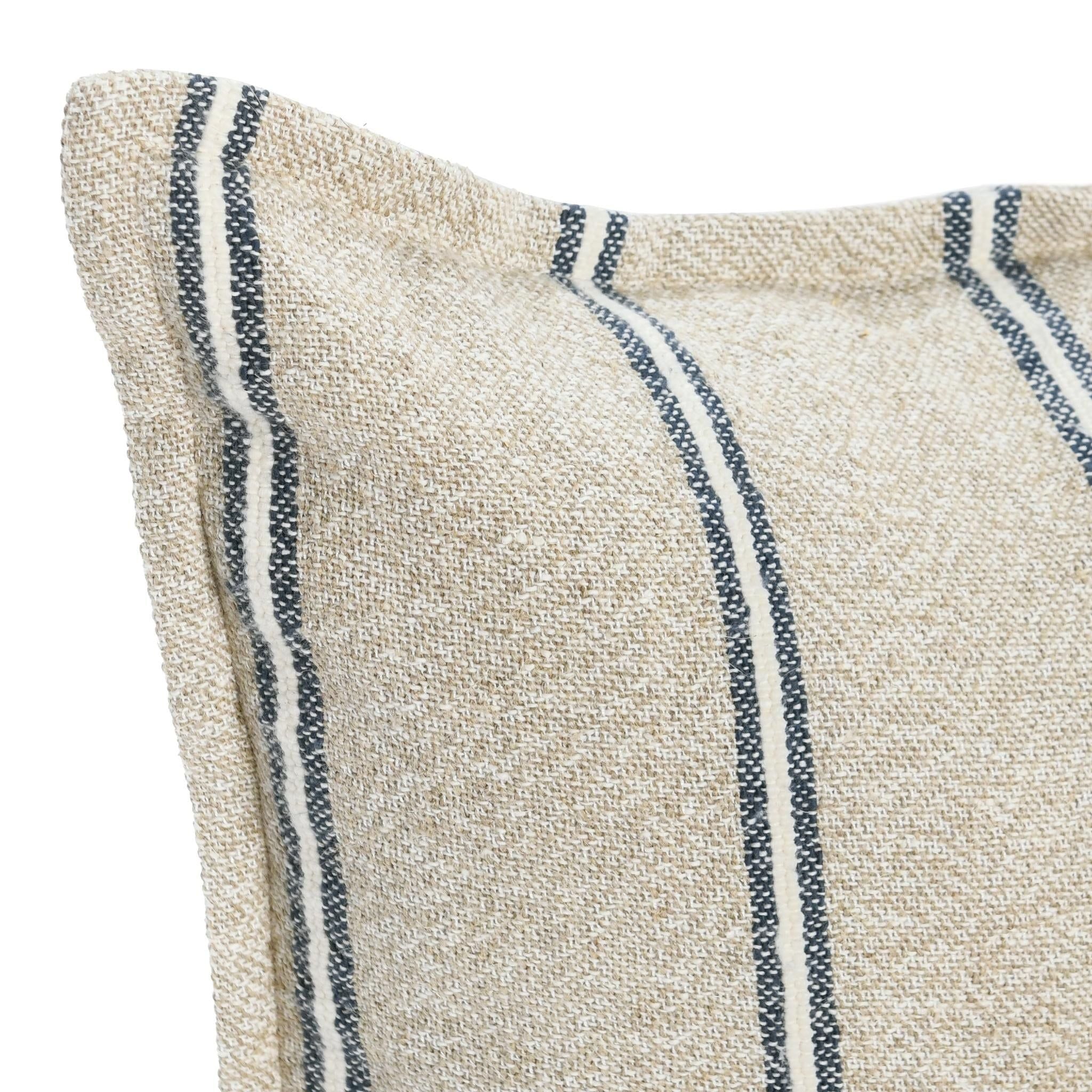 Delgada - 26" x 26" Pillow - Natural / Blue
