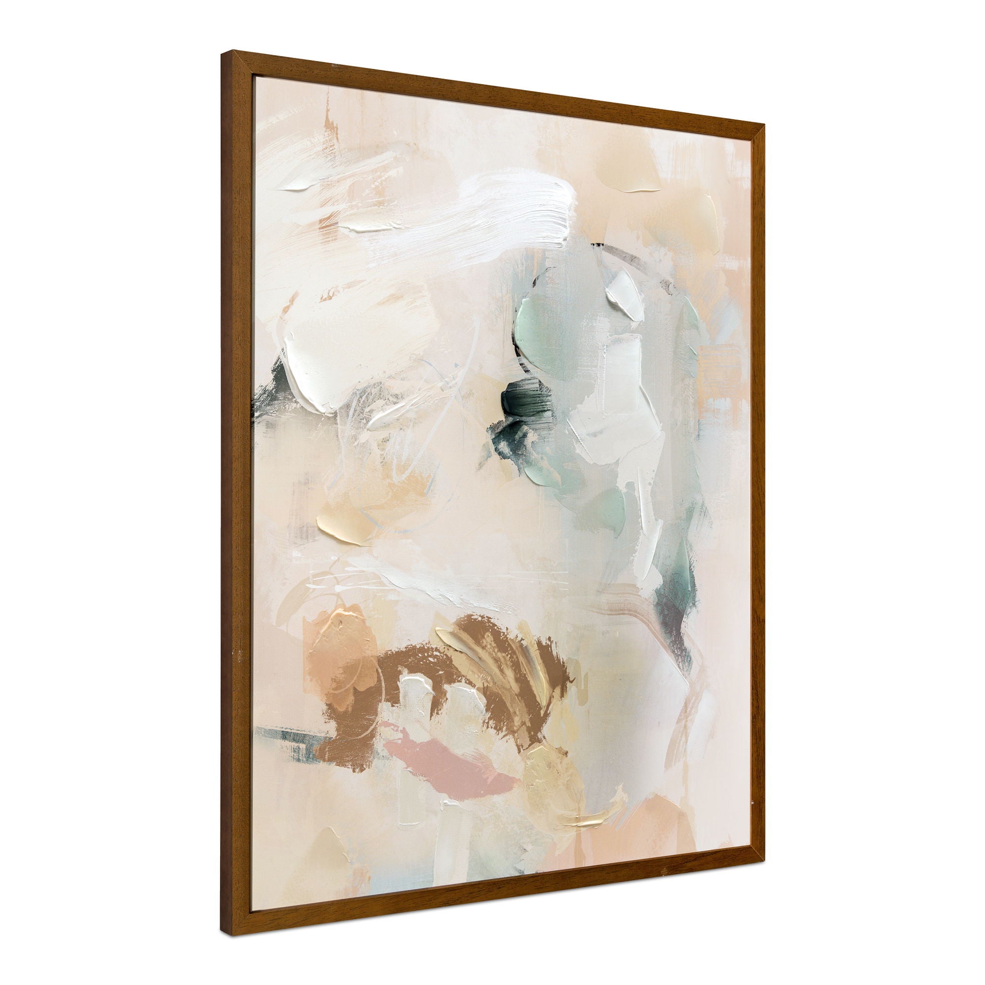 Gaia - Framed Painting - Beige