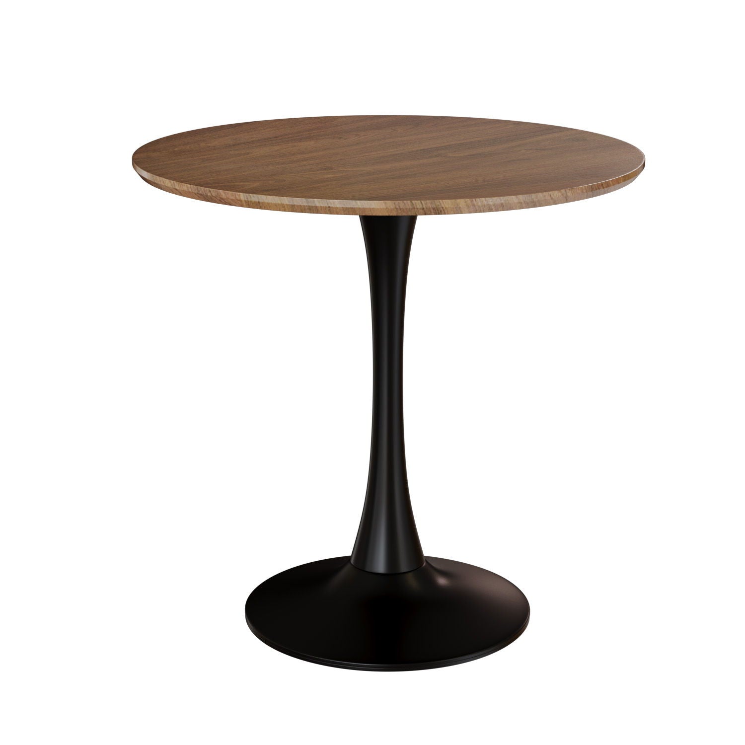 Mid Century Modern Round Dining Table With Top & Pedestal Base