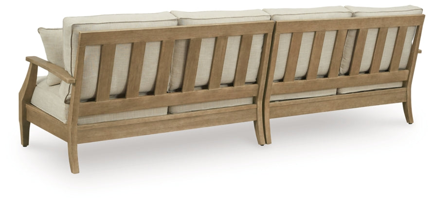 Clare View Beige Performance Fabric Outdoor Modular Sectional