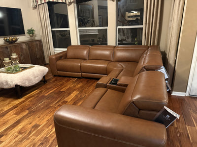 Customer photo of Rally-Up sectional in a home with hardwood floors