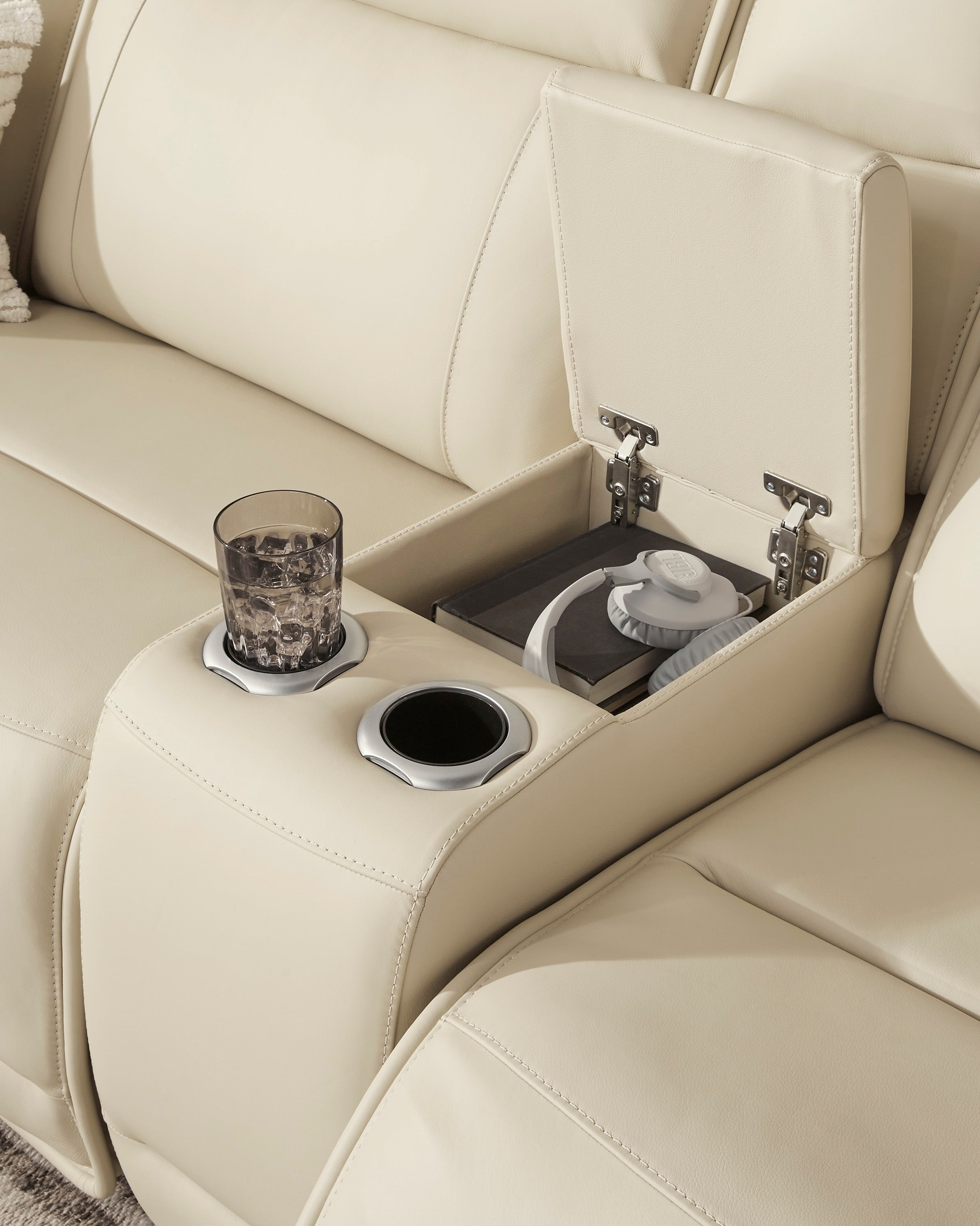 Double Deal Almond Modular Power Reclining Sectional