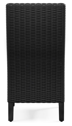 Beachcroft Black & Light Gray Outdoor Dining Chairs (Arm & Side) with Nuvella Performance Fabric