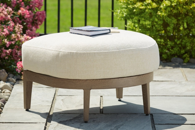 Serene Bay Ottoman with Cushion