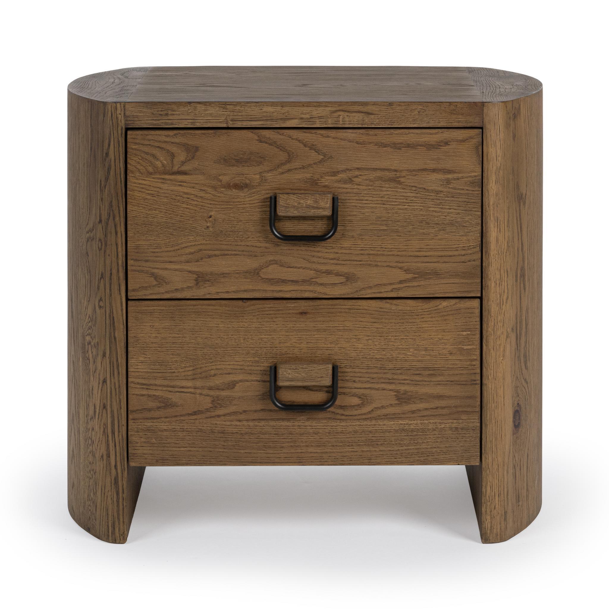 Kyrie - 2 Drawer Nightstand - Tawny Brown