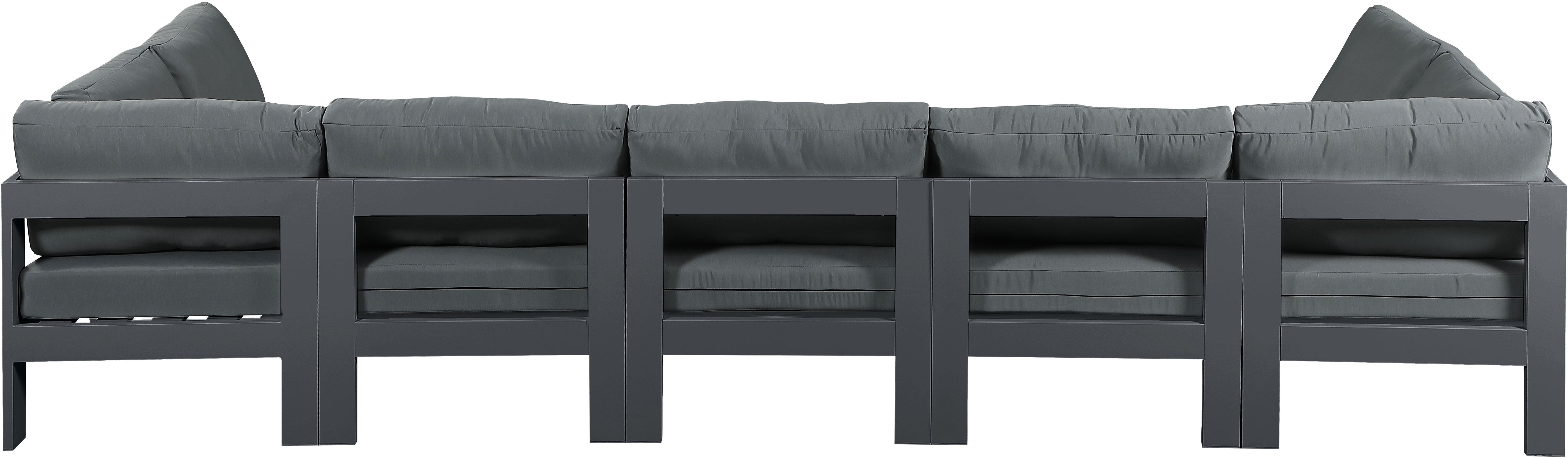 Nizuc - Outdoor Patio Modular Sectional 7 Piece - Gray Dark