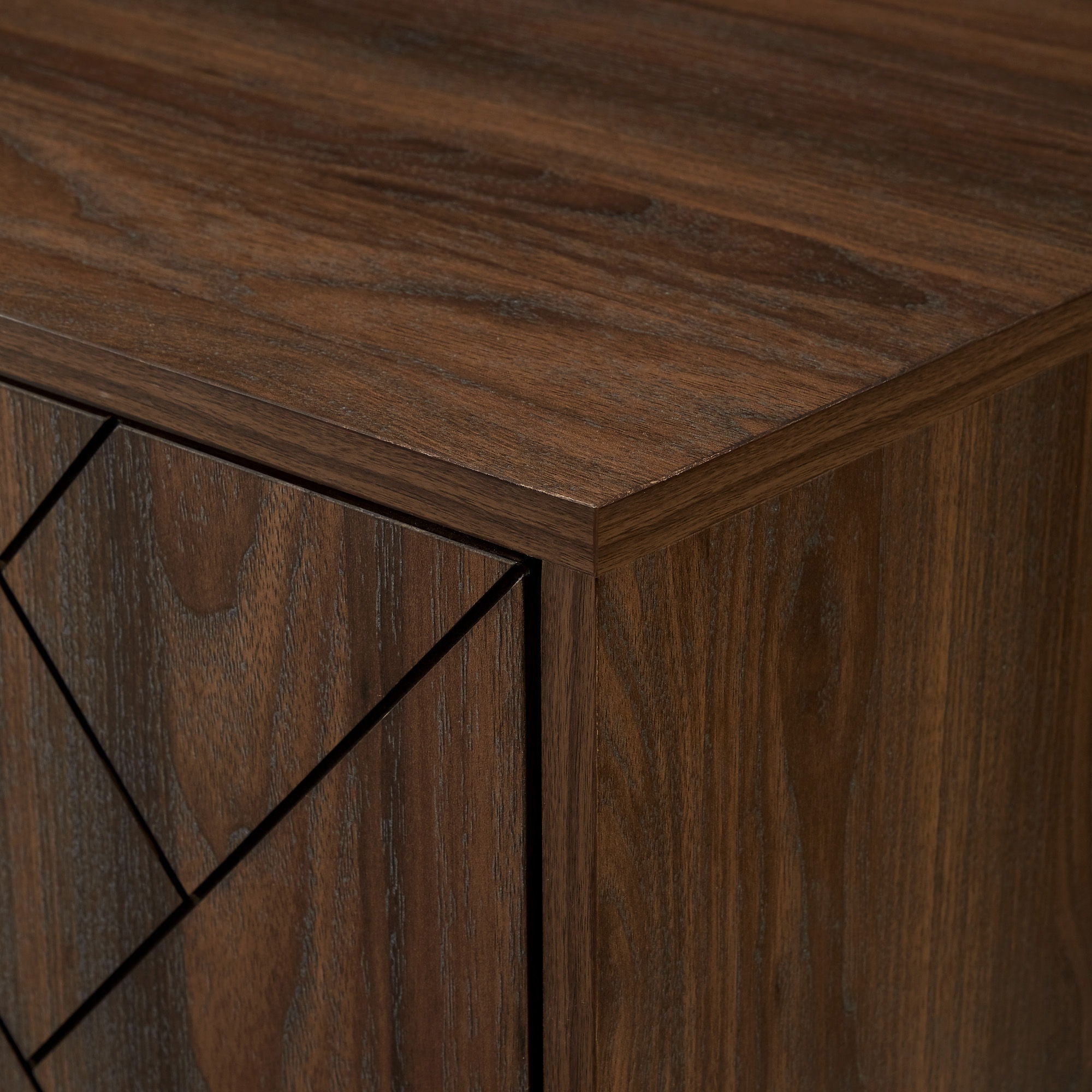 Modern Scandinavian 4 Door Herringbone 70" TV Stand For TVs Up To 80"