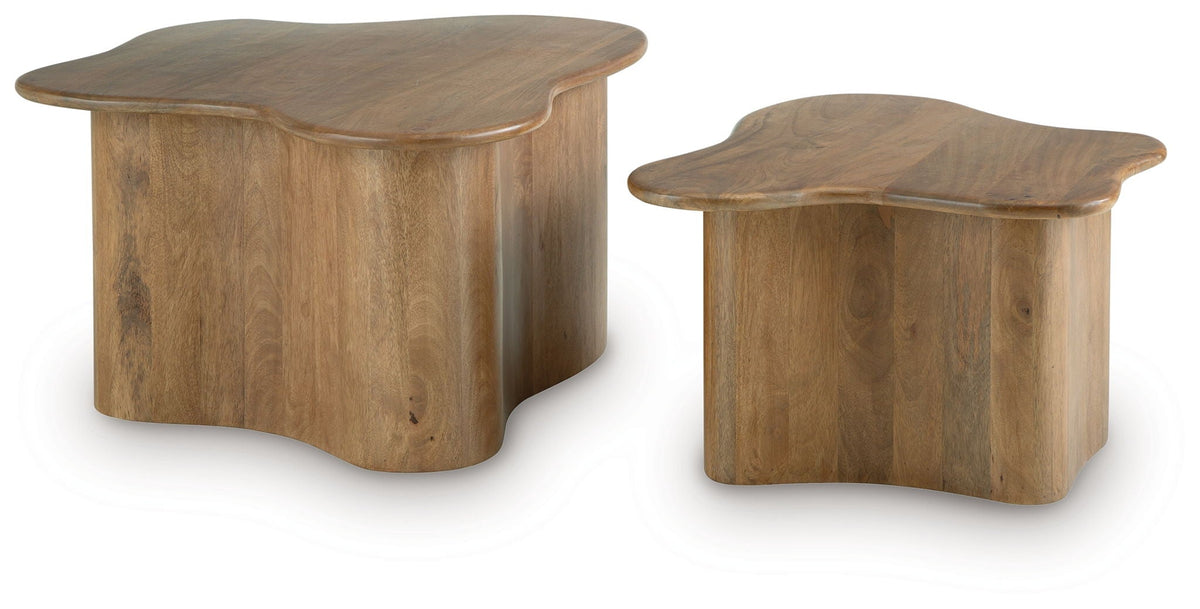 Abeford - Accent Cocktail Table (Set of 2) - Brown - Select Living Furniture - Table Sets - Signature Design by Ashley® - A4000711 - Abeford - Accent Cocktail Table (Set of 2) - Brown -