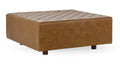 Bridgitte - Leather Square Ottoman - Autum Maple