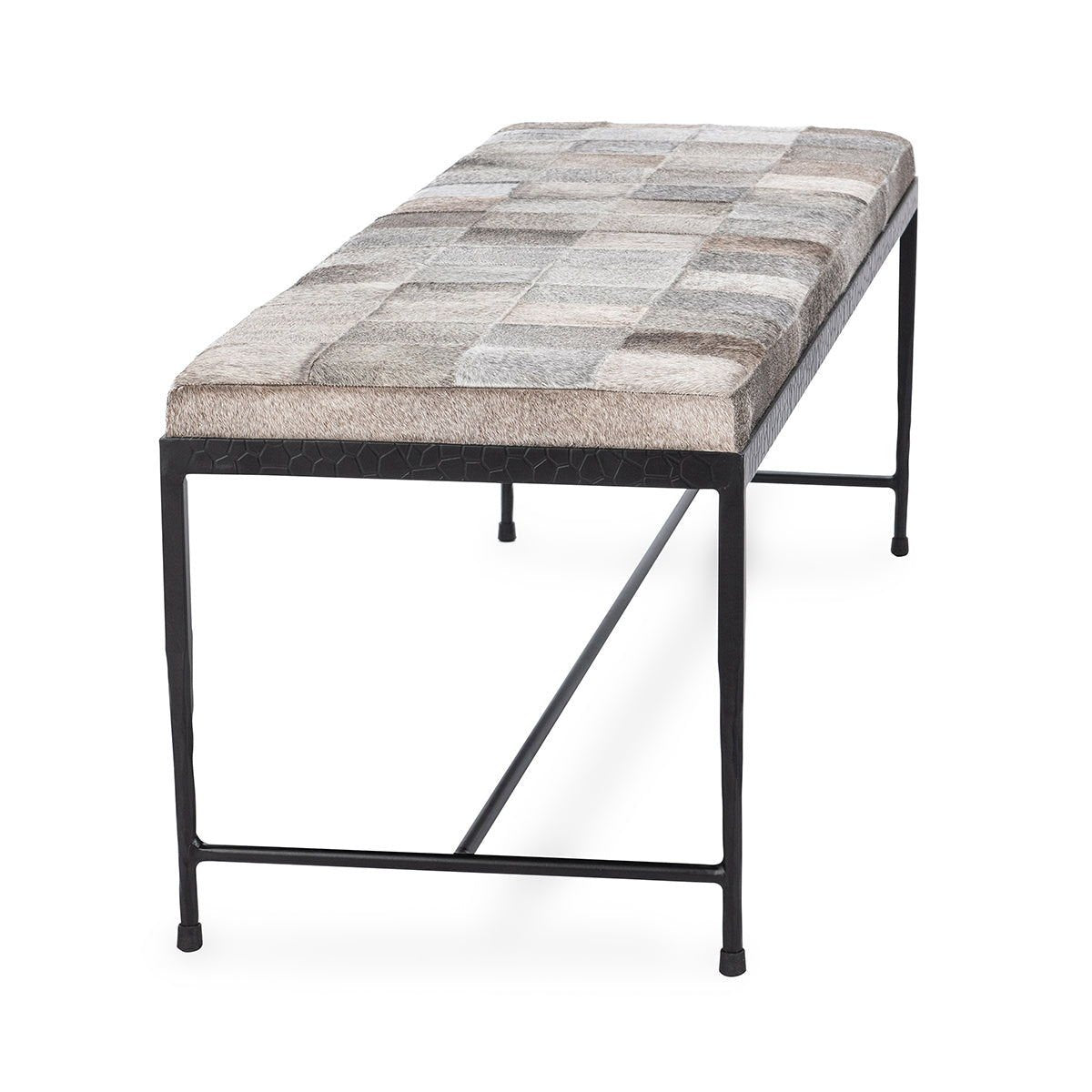 Achen - Hide 60" Bench - Select Living Furniture - Upholstered Benches - Classic Home - 53002074 - Blonde - Achen - Hide 60" Bench -