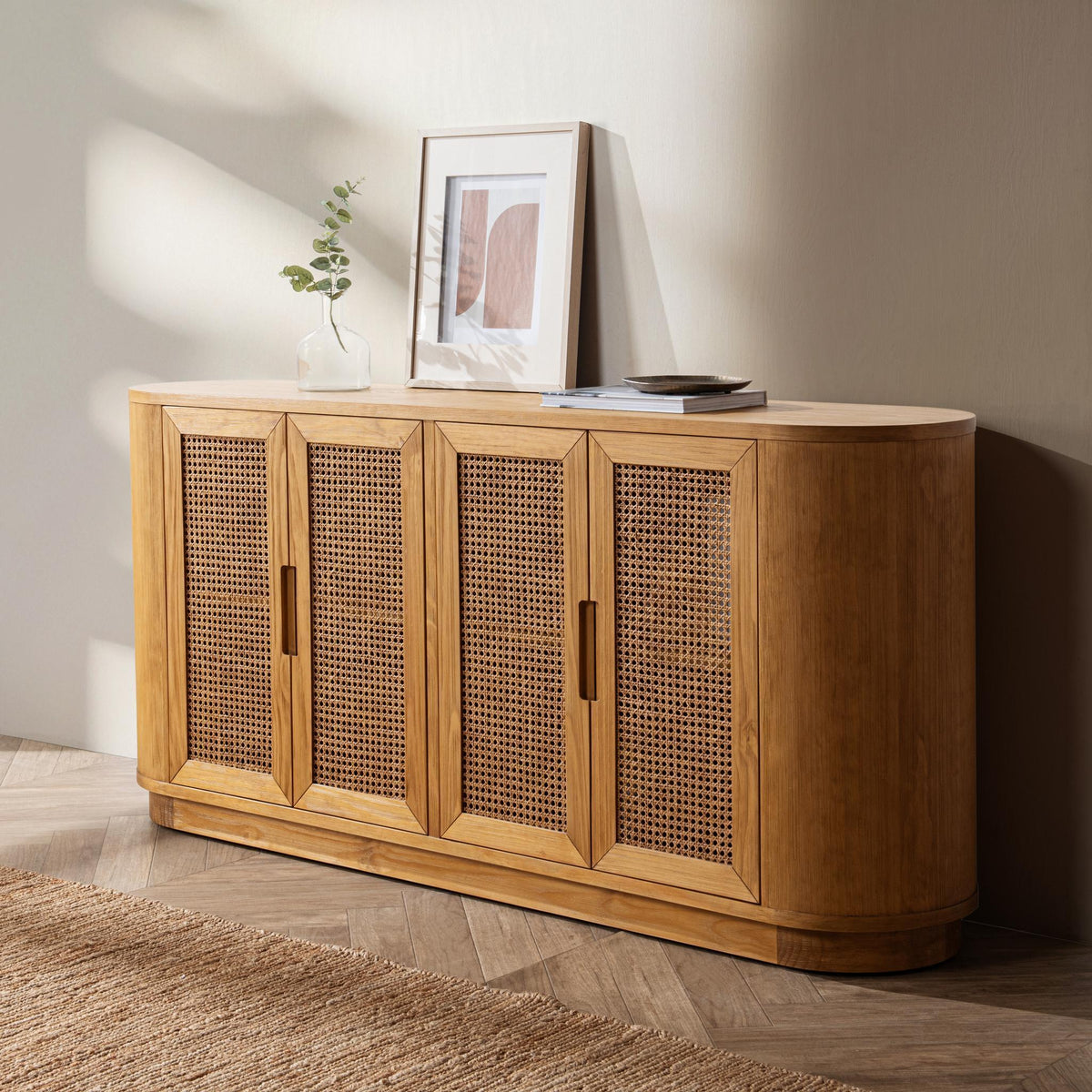 Adelheid - 4 Door Buffet - Natural - Select Living Furniture - Buffets - Classic Home - 52004199 - Adelheid - 4 Door Buffet - Natural -