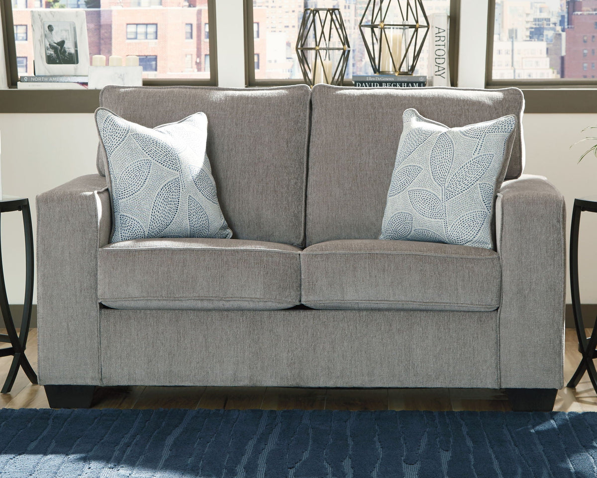 Altari - Stationary Loveseat - Select Living Furniture - Stationary Loveseats - Signature Design by Ashley® - 8721435 - Light Gray - Altari - Stationary Loveseat -