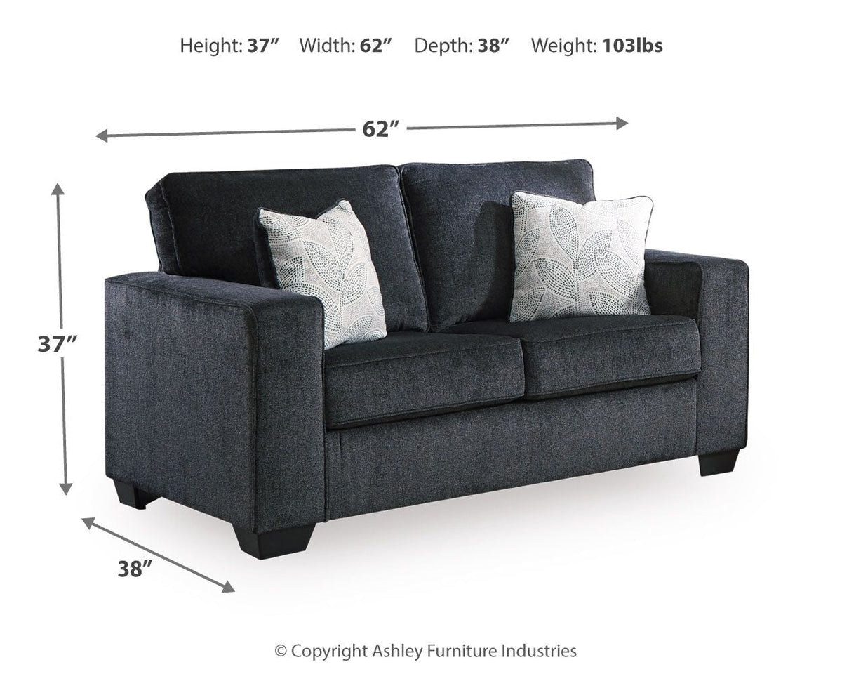 Altari - Stationary Loveseat - Select Living Furniture - Stationary Loveseats - Signature Design by Ashley® - 8721435 - Light Gray - Altari - Stationary Loveseat -