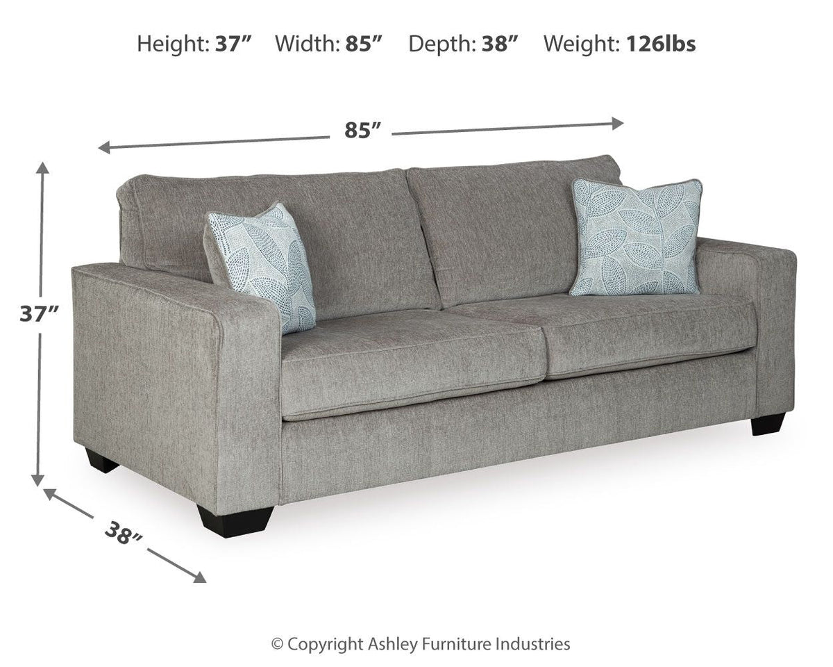 Altari - Stationary Sofa - Select Living Furniture - Stationary Sofas - Signature Design by Ashley® - 8721438 - Light Gray - Altari - Stationary Sofa -